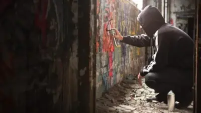 Vandalized wall representing reduced vandalism